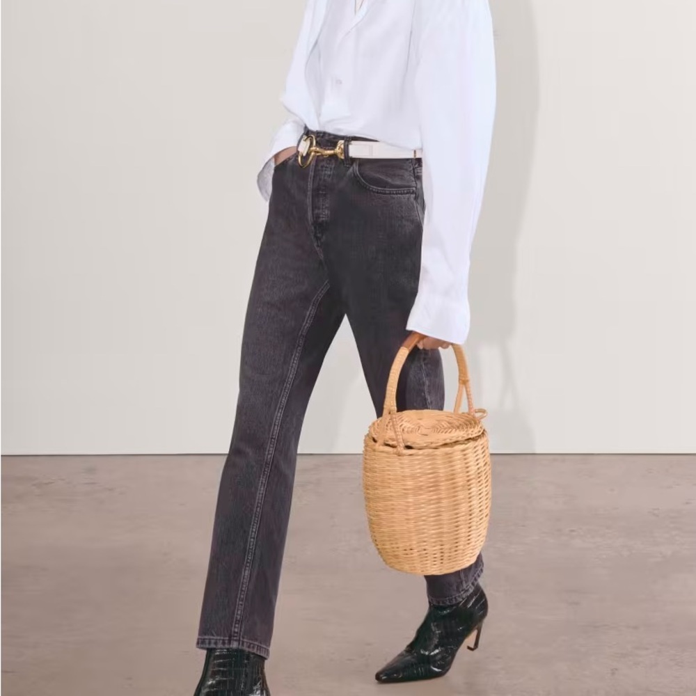 EVERLANE The ’90s Cheeky Denim Jean ORGANIC Cotton Size 24 Ankle NEW - Picture 14 of 16